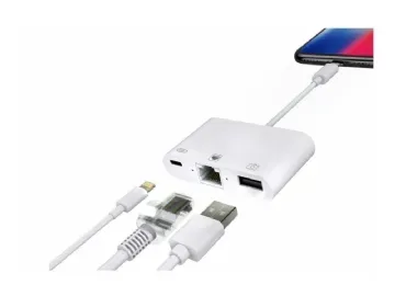 MicroConnect Lightning till Ethernet / USB-C / USB-A