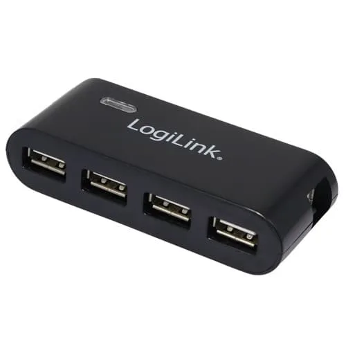 LogiLink USB 2.0-hub 4-port Svart