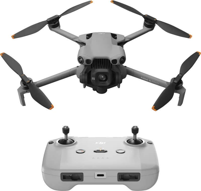 DJI Mini 5 Pro, ultralätt och vikbar drönare med kamera, 1-tums CMOS, rundstrålande hinderavkänning, ActiveTrack 360°, 225° gimbalrotation, 20 km överföring, 4K drönare för nybörjare, C0