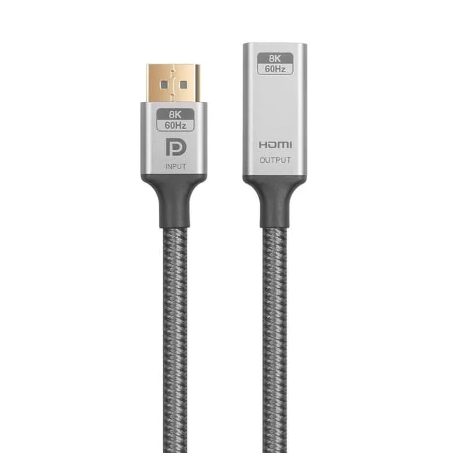 NÖRDIC Aktiv adapter Displayport1.4 hane till HDMI 8K60Hz hona