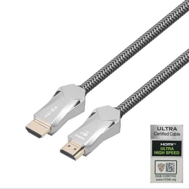NÖRDIC CERTIFIED CABLES 1m Ultra High Speed HDMI 2.1 8K 60Hz 4K 120Hz