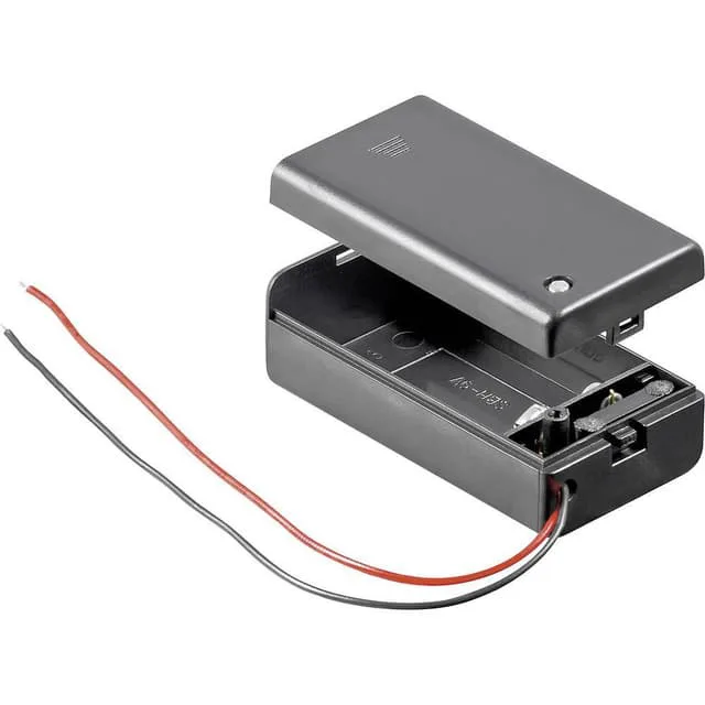 Goobay 48171 Batterihållare 1x 9 V blockbatteri Kabel