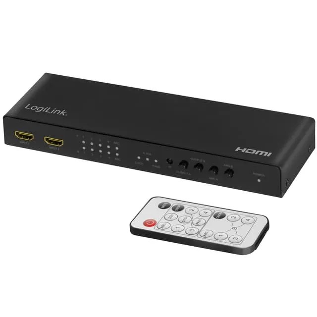 LogiLink 4K 4x2 HDMI Matrix Video-/audioswitch HDMI