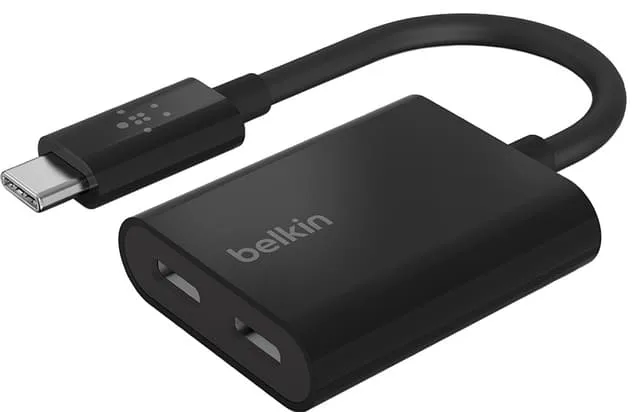 Belkin USB-C ljud- och laddningskabel (svart)