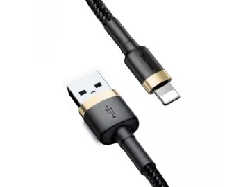 Kabel USB Baseus Cafule Cable wytrzymaly nylonowy kabel przewód USB / Lightning QC3.0 1.5A 2M czarn