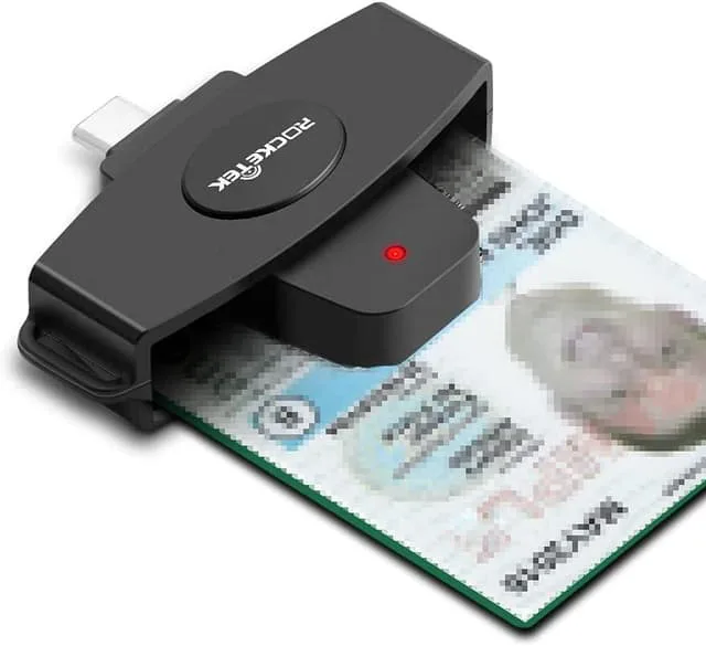 NÖRDIC USB-C Smartkort- och SIMkortläsare ISO7816 IDkort EMV Creditkort