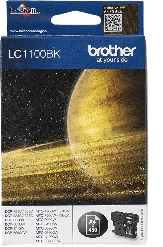 Brother Bläckpatron Brother LC1100BK Svart