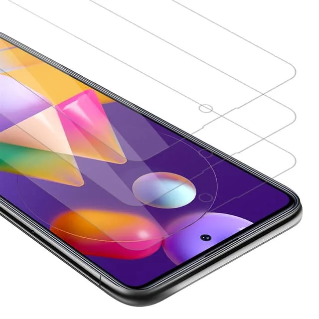 Cadorabo Samsung Galaxy M31s 3x Skärmskydd Skyddsglas