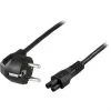 Vinklad CEE 7/7 till IEC 60320 C5 apparatkabel Deltaco