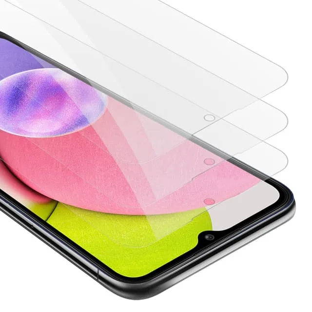 Cadorabo Samsung Galaxy A03s 3x Skärmskydd Skyddsglas
