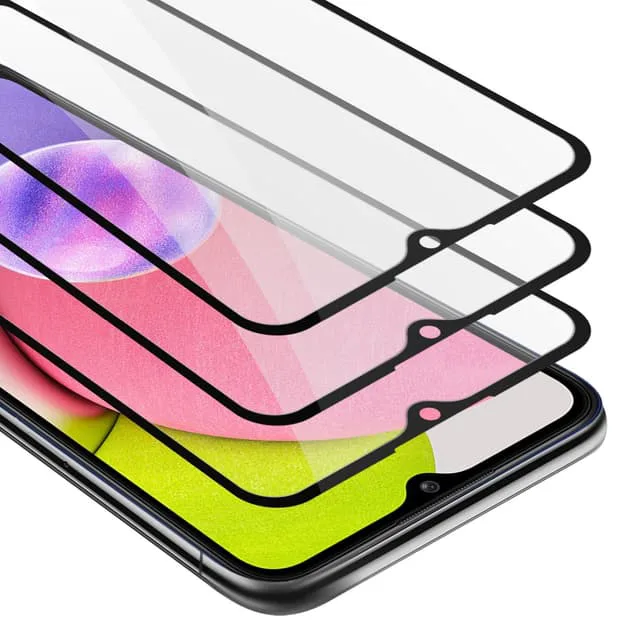 Cadorabo Samsung Galaxy A03s 3x Skyddsglas Skyddsfilm