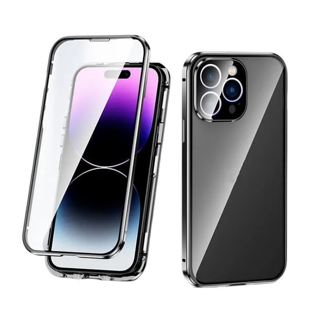 INF Dubbelsidigt Magnetiskt Mobilfodral för iPhone Svart
