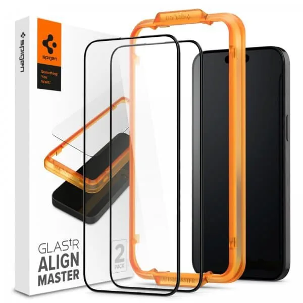 Spigen iPhone 15 Pro Skärmskydd GLAS.tR ALIGNmaster