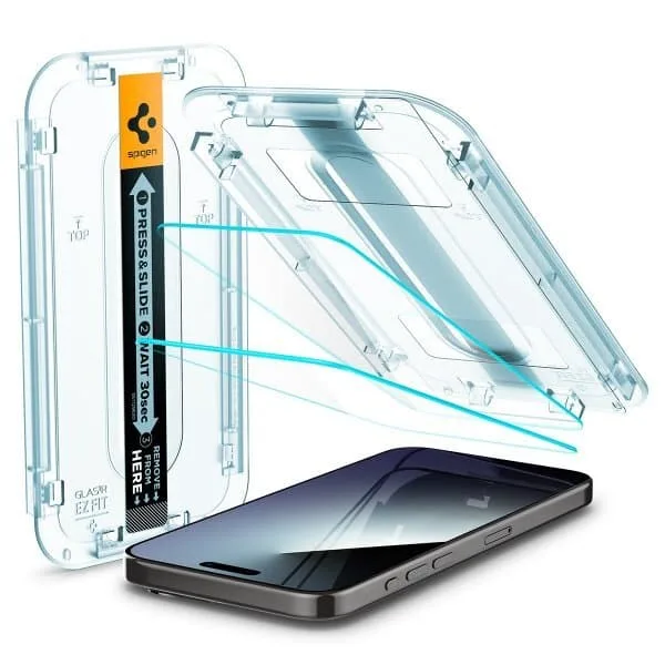 Spigen iPhone 15 Pro Skärmskydd GLAS.tR EZ