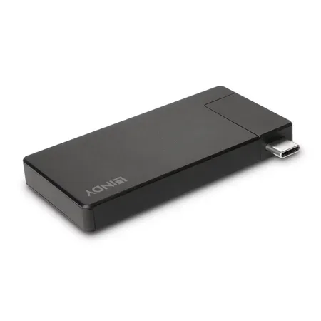 Lindy 43336 dockingstation Ledningsført USB 3.2 Gen 1 (3.1 Gen 1) Type-C Sort