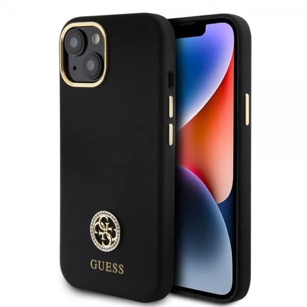 Guess iPhone 15 Skal Liquid Silicone Metal