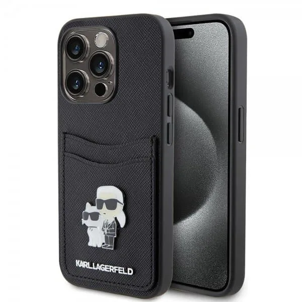 Karl Lagerfeld iPhone 15 Pro Skal Saffiano Double
