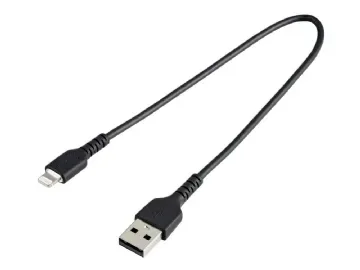 StarTech.com 30cm tålig, svart USB-A till Blixtkabel