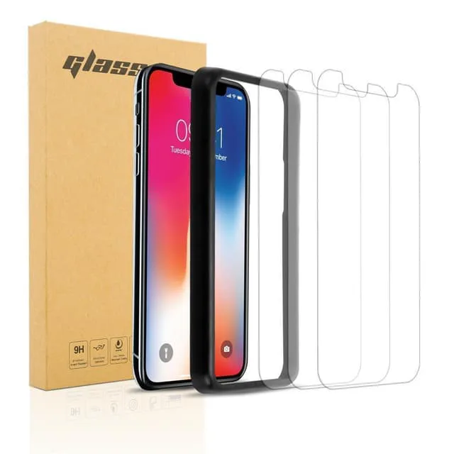 Cadorabo iPhone XR 3x Skyddsfilm Skyddsglas Tempered