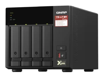 Qnap TS-473A turbostation NAS med 4-bay (AMD Ryzen™ inbyggda V1500B 4-kärna/8-tråd 2,2 GHz 8 GB DDR4 RAM 2xRJ-45 2,5 GbE LAN-port) IronWolf Bundle, fä