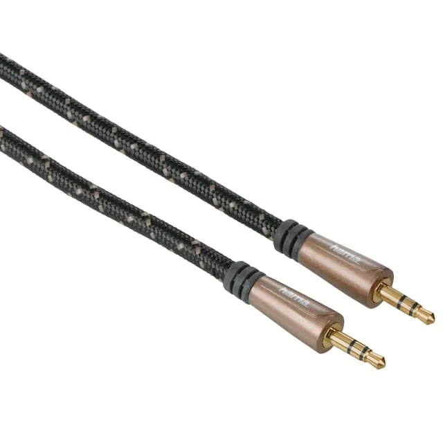 Hama 3.5 mm AUX-ljudkabel (Pro/guldpläterad/5 m)