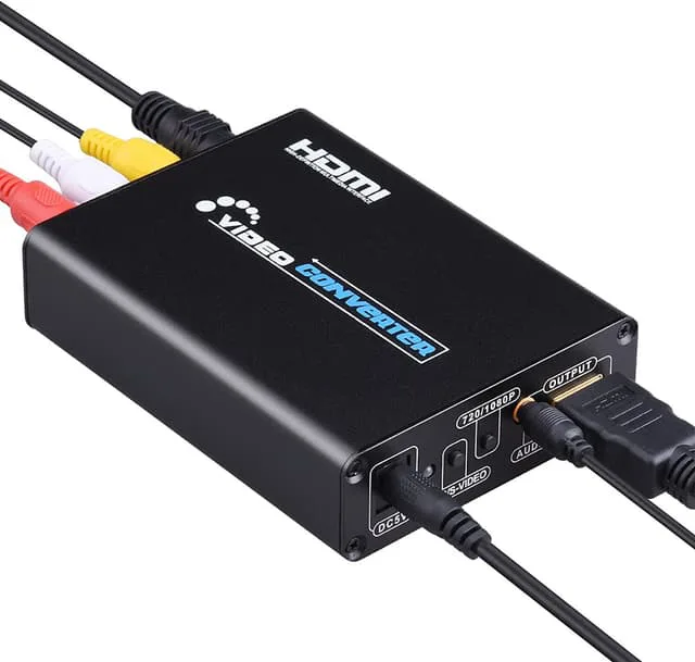 INF AV- och S-video till HDMI-omvandlare Svart