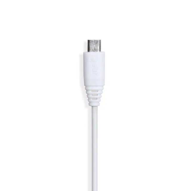 Gear Laddkabel MicroUSB 1m Vit Rund Kabel