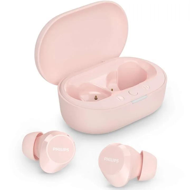 Philips TAT1209PK True Wireless-hörlurar. Små och bekväma. 6+18 tim speltid. IPX4-klass. Rosa