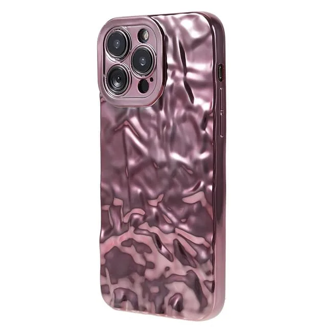 MTK Till iPhone 15 Pro Max TPU-skal Elektropläterad Rynkad