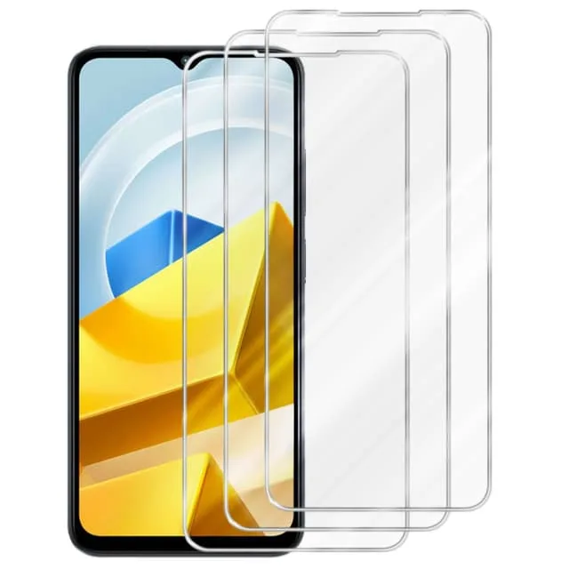 Cadorabo Xiaomi POCO M5 3x Skärmskydd Skyddsglas