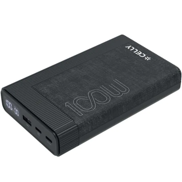 Celly PowerBank 20.000 mAh 100W PD Svart