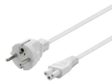 Earthed device cable, straight CEE 7/7 > IEC 60320 C5