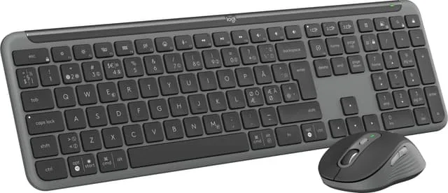 Logitech Signature Slim Wireless Keyboard and Mouse Combo MK950 Graphite Nordic