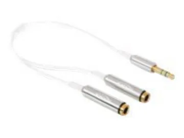 Delock Ljudsplitter mini-phone stereo 3.5 mm hane till mini-phone stereo 3.5 mm hona