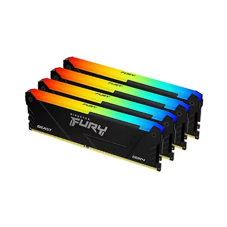 Kingston FURY Beast RGB 32GB:4x8GB DDR4 RAM 1600MHz