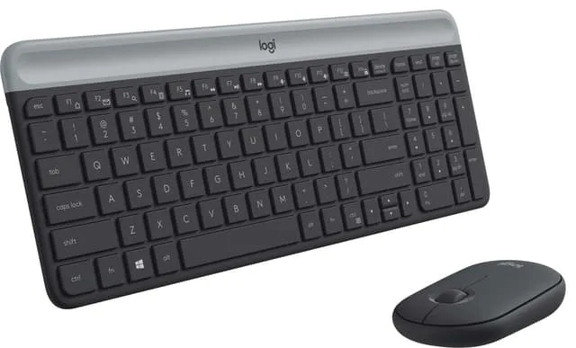 Logitech - Slim Wireless Keyboard and Mouse Combo MK470 NORDIC