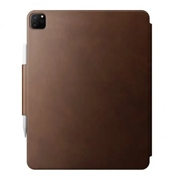NOMAD iPad Pro 12.9 2021/2022 Fodral Leather Folio Plus Brun