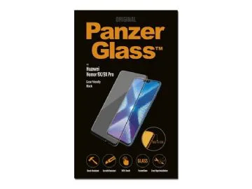 PanzerGlass - Skärmskydd för mobiltelefon - glas - ramfärg svart - för Honor 9X
