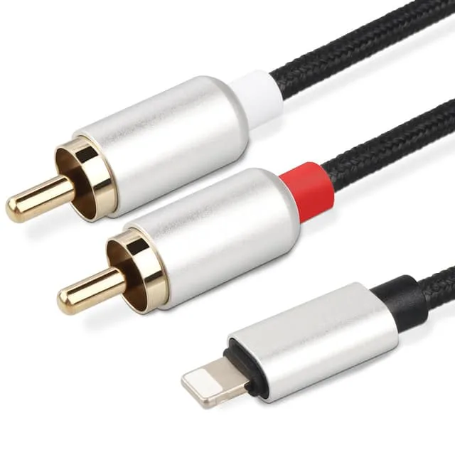 NÖRDIC Lightning (ej MFI) till RCA ljudkabel