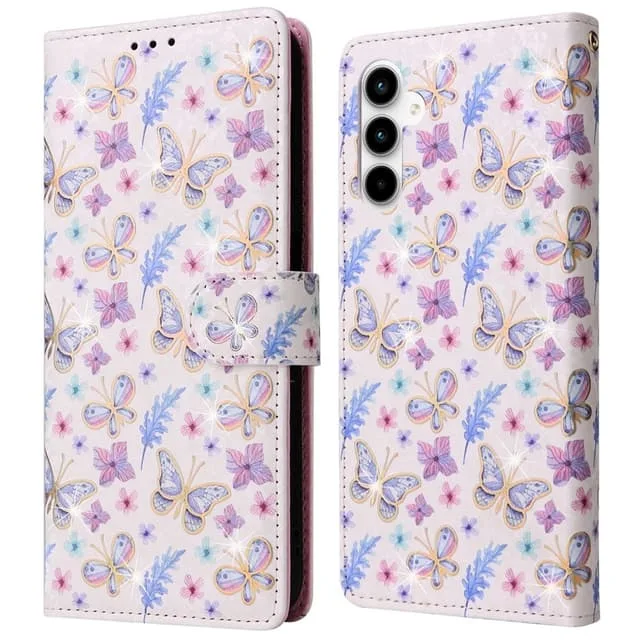 MTK Till Samsung Galaxy A35 Plånboksfodral Blommor
