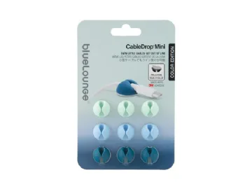 Bluelounge CableDrop Mini kabellås Blå