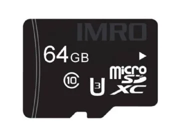 Minneskort Imro MicroSDXC 64GB Class 10 UHS-3 med adapter