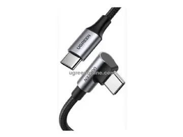 USB-C till USB-C-kabel, vinklad UGREEN US334 5A, PD 100W, 1m (svart)