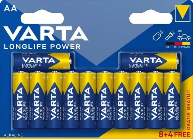 Varta Longlife Power AA 12 Pack (8+4) (B)