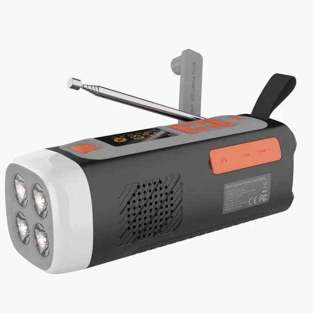 MTK 4500mAh nödradio AM/FM/SW Handvev Radio trådlös