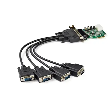 StarTech.com 4-portars PCI Express RS232-seriellt adapterkort