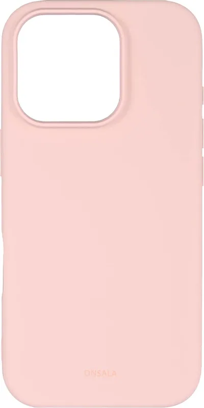 Onsala iPhone 16 Pro silicone fodral (kritrosa)