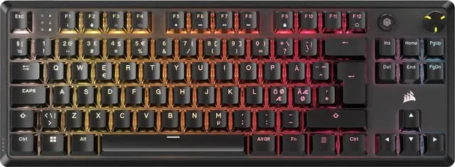 CORSAIR K70 CORE TKL Tenkeyless Mechanical Gaming Keyboard, MLX RED Switch, NOR Layout, Wired, Black