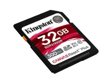 Secure Digital SDHC 32 GB Kingston Canvas React Plus, 300/260 MB/sek
