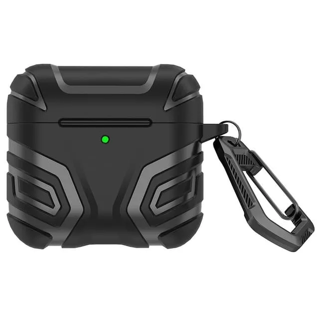 SKALO AirPods 4 Shockproof Armor TPU Fodral med Karbinhake